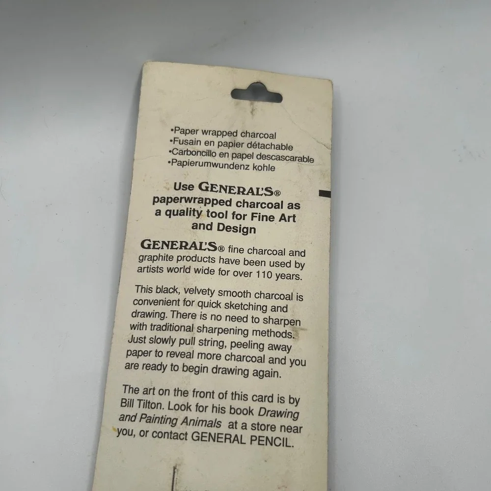 General Pencil Peel & Sketch Black Charcoal 3 Pencils & Kneaded Eraser 5630 ABP